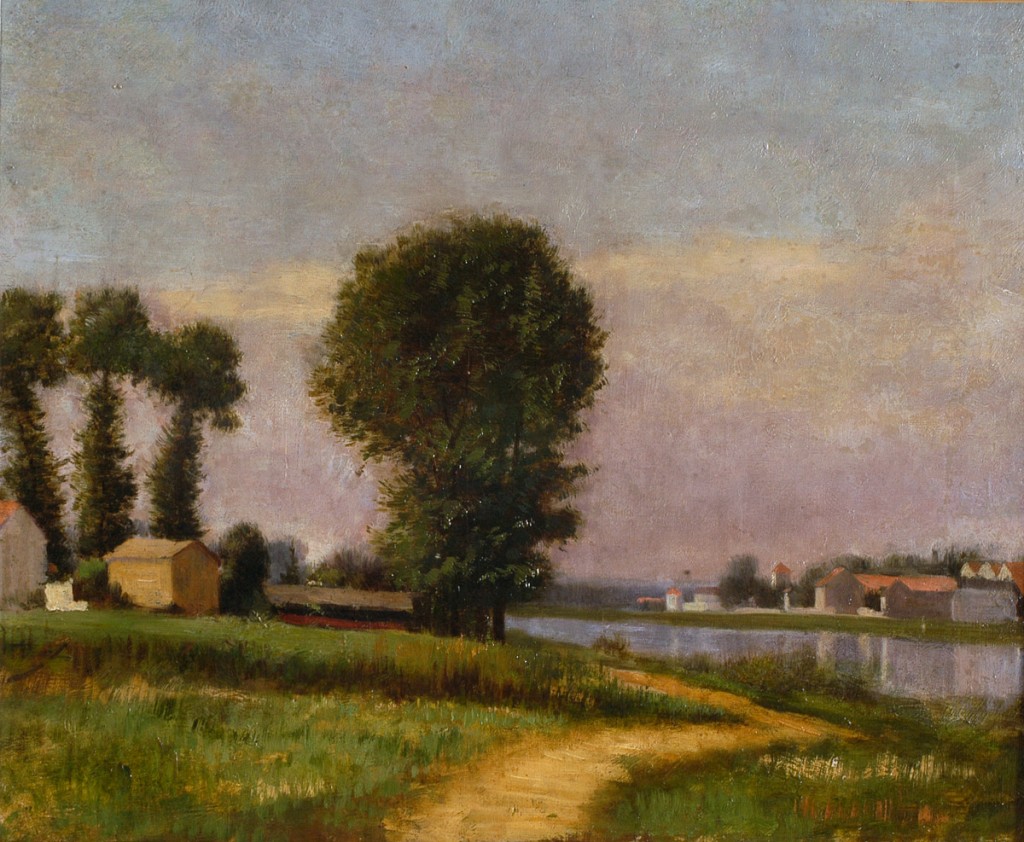 Gustave Caillebotte, La berge du Petit-Gennevilliers et la Seine (dépôt Musée d'Argenteuil) © Droits réservés