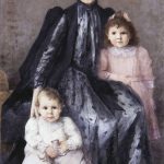 Clémence Roth, Portrait d'une femme avec deux enfants © I. Andréani