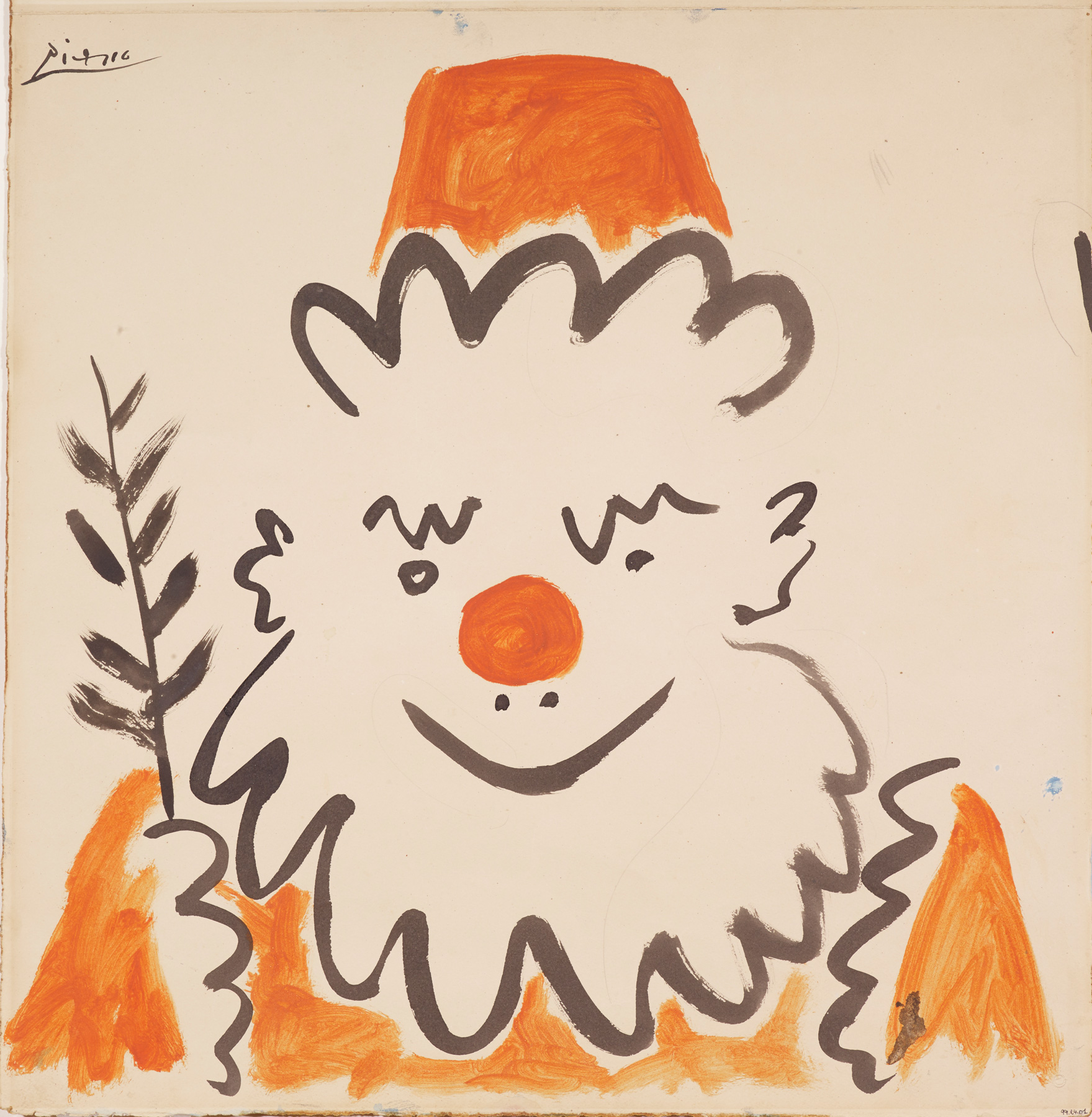 Pablo Picasso, Le Père-Noël (encre de chine et gouache sur papier, 1957). © Succession Picasso 2021